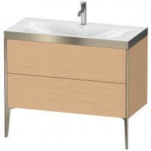 Duravit XV4711OB112P - Duravit XViu Two Drawer C-Bonded Floorstanding Vanity Kit Brushed Oak