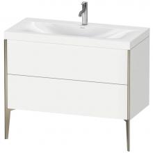 Duravit XV4711OB118C - Duravit XViu Two Drawer C-Bonded Floorstanding Vanity Kit White