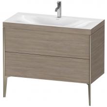 Duravit XV4711OB131C - Duravit XViu Two Drawer C-Bonded Floorstanding Vanity Kit Silver Pine