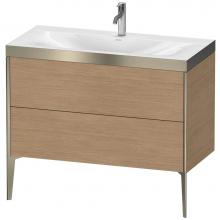 Duravit XV4711OB152P - Duravit XViu Two Drawer C-Bonded Floorstanding Vanity Kit European Oak