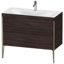 Duravit XV4711OB153C - Duravit XViu Two Drawer C-Bonded Floorstanding Vanity Kit Chestnut Dark