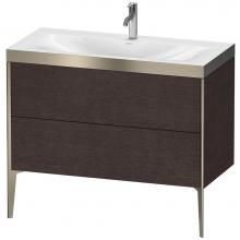 Duravit XV4711OB172P - Duravit XViu Two Drawer C-Bonded Floorstanding Vanity Kit Dark Brushed Oak