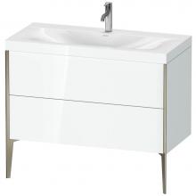 Duravit XV4711OB185C - Duravit XViu Two Drawer C-Bonded Floorstanding Vanity Kit White