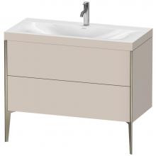 Duravit XV4711OB191C - Duravit XViu Two Drawer C-Bonded Floorstanding Vanity Kit Taupe