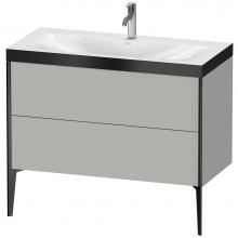 Duravit XV4711OB207P - XViu Two Drawer C-Bonded Floorstanding Vanity Kit Concrete Gray