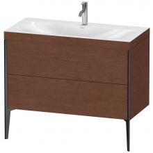 Duravit XV4711OB213C - XViu Two Drawer C-Bonded Floorstanding Vanity Kit American Walnut