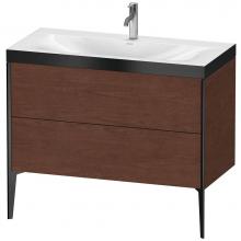 Duravit XV4711OB213P - XViu Two Drawer C-Bonded Floorstanding Vanity Kit American Walnut