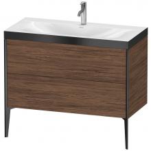 Duravit XV4711OB221P - XViu Two Drawer C-Bonded Floorstanding Vanity Kit Walnut Dark