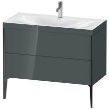 Duravit XV4711OB238C - Duravit XViu Two Drawer C-Bonded Floorstanding Vanity Kit Dolomite Gray