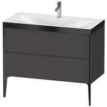 Duravit XV4711OB249P - XViu Two Drawer C-Bonded Floorstanding Vanity Kit Graphite