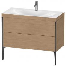 Duravit XV4711OB252C - Duravit XViu Two Drawer C-Bonded Floorstanding Vanity Kit European Oak