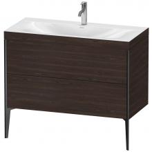 Duravit XV4711OB269C - XViu Two Drawer C-Bonded Floorstanding Vanity Kit Walnut Brushed