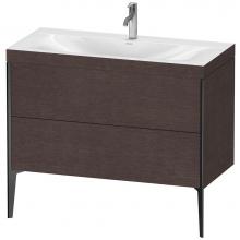 Duravit XV4711OB272C - XViu Two Drawer C-Bonded Floorstanding Vanity Kit Dark Brushed Oak