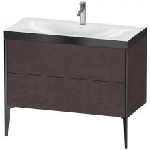 Duravit XV4711OB272P - XViu Two Drawer C-Bonded Floorstanding Vanity Kit Dark Brushed Oak