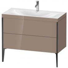 Duravit XV4711OB286C - Duravit XViu Two Drawer C-Bonded Floorstanding Vanity Kit Cappuccino