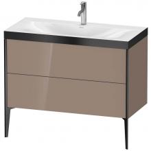 Duravit XV4711OB286P - Duravit XViu Two Drawer C-Bonded Floorstanding Vanity Kit Cappuccino