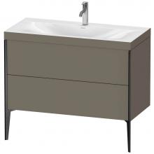 Duravit XV4711OB290C - Duravit XViu Two Drawer C-Bonded Floorstanding Vanity Kit Flannel Gray