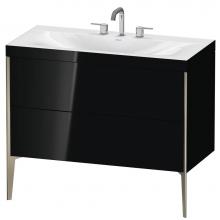 Duravit XV4711TB140C - Duravit XViu C-Bonded Floorstanding Vanity  Black High Gloss