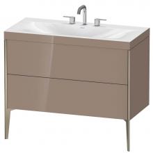 Duravit XV4711TB186C - Duravit XViu C-Bonded Floorstanding Vanity  Cappuccino High Gloss