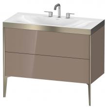 Duravit XV4711TB186P - Duravit XViu C-Bonded Floorstanding Vanity  Cappuccino High Gloss