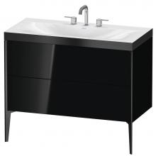 Duravit XV4711TB240P - Duravit XViu C-Bonded Floorstanding Vanity  Black High Gloss