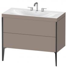 Duravit XV4711TB243C - Duravit XViu C-Bonded Floorstanding Vanity  Basalt Matte