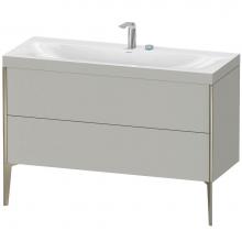 Duravit XV4712EB107C - Duravit XViu Two Drawer C-Bonded Floorstanding Vanity Kit Concrete Gray