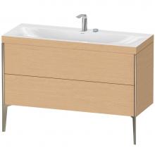 Duravit XV4712EB112C - Duravit XViu Two Drawer C-Bonded Floorstanding Vanity Kit Brushed Oak