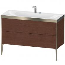 Duravit XV4712EB113P - Duravit XViu Two Drawer C-Bonded Floorstanding Vanity Kit American Walnut