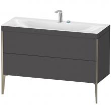 Duravit XV4712EB149C - Duravit XViu Two Drawer C-Bonded Floorstanding Vanity Kit Graphite