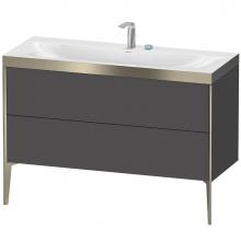 Duravit XV4712EB149P - Duravit XViu Two Drawer C-Bonded Floorstanding Vanity Kit Graphite