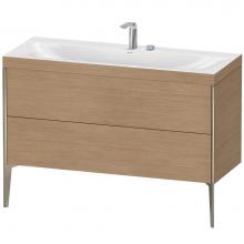 Duravit XV4712EB152C - Duravit XViu Two Drawer C-Bonded Floorstanding Vanity Kit European Oak