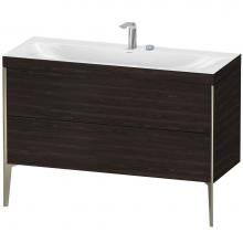 Duravit XV4712EB169C - Duravit XViu Two Drawer C-Bonded Floorstanding Vanity Kit Walnut Brushed