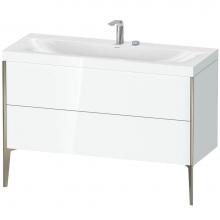 Duravit XV4712EB185C - Duravit XViu Two Drawer C-Bonded Floorstanding Vanity Kit White