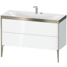 Duravit XV4712EB185P - Duravit XViu Two Drawer C-Bonded Floorstanding Vanity Kit White