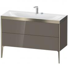 Duravit XV4712EB189P - Duravit XViu Two Drawer C-Bonded Floorstanding Vanity Kit Flannel Gray