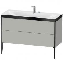 Duravit XV4712EB207P - XViu Two Drawer C-Bonded Floorstanding Vanity Kit Concrete Gray