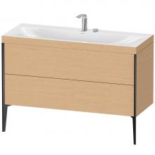 Duravit XV4712EB212C - Duravit XViu Two Drawer C-Bonded Floorstanding Vanity Kit Brushed Oak