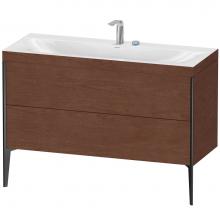 Duravit XV4712EB213C - XViu Two Drawer C-Bonded Floorstanding Vanity Kit American Walnut