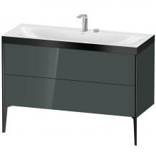 Duravit XV4712EB238P - Duravit XViu Two Drawer C-Bonded Floorstanding Vanity Kit Dolomite Gray