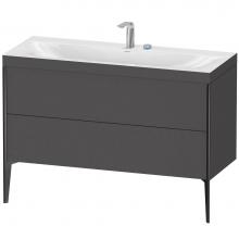 Duravit XV4712EB249C - XViu Two Drawer C-Bonded Floorstanding Vanity Kit Graphite