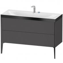 Duravit XV4712EB249P - XViu Two Drawer C-Bonded Floorstanding Vanity Kit Graphite