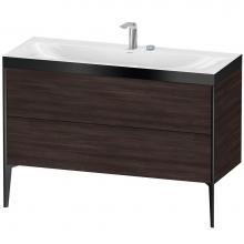 Duravit XV4712EB253P - Duravit XViu Two Drawer C-Bonded Floorstanding Vanity Kit Chestnut Dark