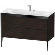 Duravit XV4712EB269P - XViu Two Drawer C-Bonded Floorstanding Vanity Kit Walnut Brushed