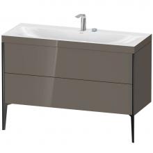 Duravit XV4712EB289C - Duravit XViu Two Drawer C-Bonded Floorstanding Vanity Kit Flannel Gray