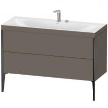 Duravit XV4712EB290C - Duravit XViu Two Drawer C-Bonded Floorstanding Vanity Kit Flannel Gray