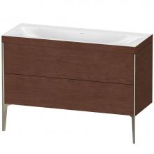 Duravit XV4712NB113C - Duravit XViu Two Drawer C-Bonded Floorstanding Vanity Kit American Walnut