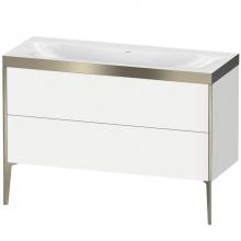 Duravit XV4712NB118P - Duravit XViu Two Drawer C-Bonded Floorstanding Vanity Kit White