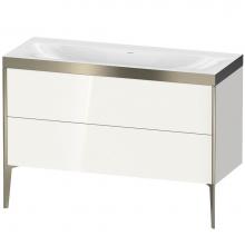 Duravit XV4712NB122P - Duravit XViu Two Drawer C-Bonded Floorstanding Vanity Kit White