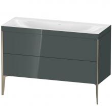 Duravit XV4712NB138C - Duravit XViu Two Drawer C-Bonded Floorstanding Vanity Kit Dolomite Gray